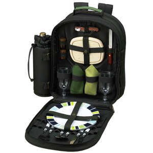 Picnic at Ascot Two Person Picnic Backpack with Soft Sided Cooler - 1 of 2