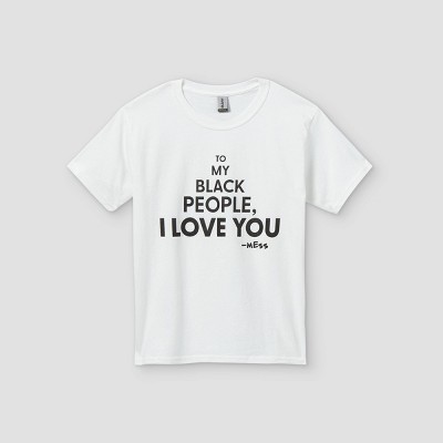 Mess In A Bottle X Target Black History Month Kids To My Black People I Love You Short Sleeve T Shirt White 2xl Target