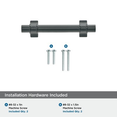 Matte Black Modern Industrial Bar Cabinet Pull