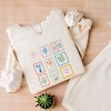 Simply Sage Market Floral Stamps Lightweight Garment Dyed Sweatshirt - 3 of 4