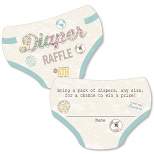 Big Dot of Happiness World Awaits - Diaper Shaped Raffle Ticket Inserts - Travel Themed Baby Shower Activities - Diaper Raffle Game - Set of 24