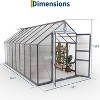 GustoWave 8x16 ft Outdoor Polycarbonate Walk-In Greenhouse Perfect for Backyard or Garden Use. - 3 of 4