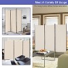 FDW Versatile 3-Panel Room Divider Folding Privacy Screen with Metal Frame Space Separator Background Wall Freestanding Room Dividers - 4 of 4