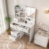 Bella Depot 31.5'' Makeup Vanity Dressing Table with Mirror and LED Light, 5-drawer - 3 of 4