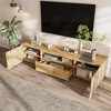 VYNXARIA 70in Modern TV Stand with 3 Cabinets&Drawer, Entertainment Center for TVs up to 80in,Color Matching Television Console,Gray - 2 of 4