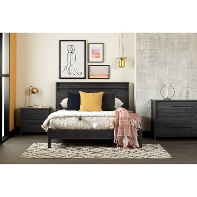 Gray Oak Queen Wood Frame Platform Bed
