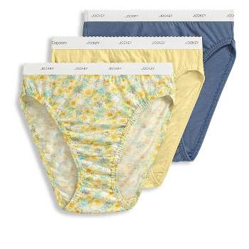 Jockey Women's Classic Brief - 3 Pack 5 Lake Sky/Emily Floral/Sage Mint