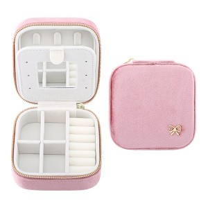 REGALWOVEN Faux Leather Mini Portable Modern Jewelry Box - 1 of 4