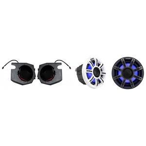 Kicker 51MSC65 6.5" Premium Marine LED Speakers and Front Kick 6.5in Speaker Pods Compatible with Polaris RZR 2014-2023 - 1 of 4