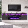 AMERLIFE Floating TV Stand with 40" Electric Fireplace - 2 of 4