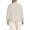 Lands' End Women's Cotton Drifter Crew Cable Pullover Sweater - 2 of 3