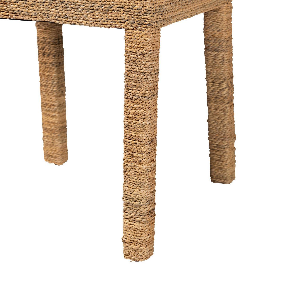 bali & pari Anfield Natural Seagrass and Mahogany Wood Dining Chair Natural: Solid Pattern, No Assembly Required - thumbnail 7
