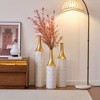 NicBex Modern Floor Vases Set of 3, Glazed Metal Large Vase for Dried Flowers, Vintage Standing Vase for Pampas Grass Wicker - 3 of 4