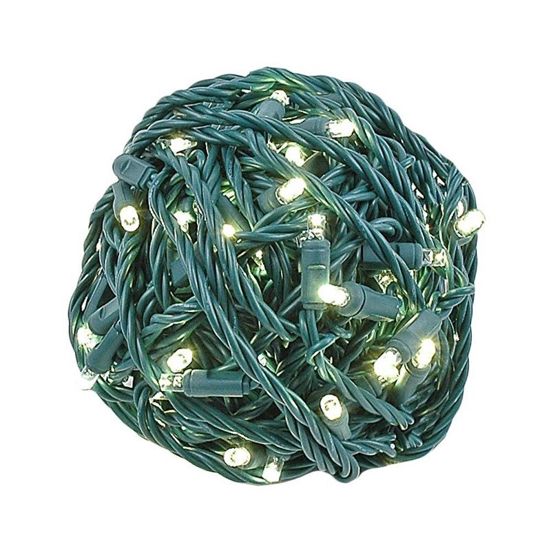 Novelty Lights 100 LED Coaxial Christmas Mini Light Set (Green Wire, 34 Feet), 1 of 7