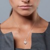 EVERLY JEWELRY | Sterling Silver 2 CT DEW Created Moissanite  Fashion Pendant With Chain - 4 of 4