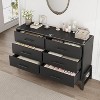 6 Dresser for Bedroom, 52"Wide Drawer with Large Storage Space, Freestanding Wooden Closet Storage Dresser Chest for Living Room, Bedroom, Entryway - 3 of 4