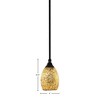 Toltec Lighting Any 1 - Light Pendant in  Matte Black with 5" Gold Fusion Shade - 2 of 2