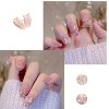 LOVELAY CREATIONS Short Square Press-On Nails with Pearl Glitter Art - 3 of 4