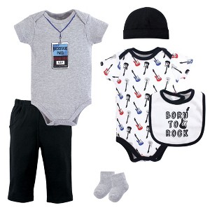 Little Treasure Baby Boy Layette 6-Piece Set, Born To Rock - 1 of 1