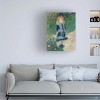 Trademark Fine Art -Pierre Renoir 'A Girl With a Watering Can' Canvas Art - 2 of 4