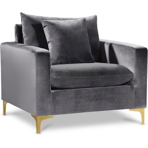 Meridian Furniture,Naomi Velvet Chair - 1 of 4