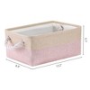 Unique Bargains Fabric Collapsible Storage Organizer Basket with Handles - 4 of 4