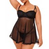 Adore Me Women's Aubrey Babydoll Lingerie - 3 of 4