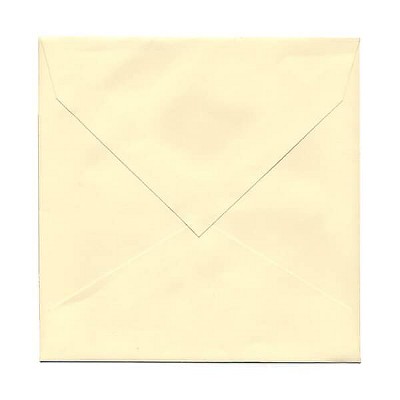 JAM Paper 7.5 x 7.5 Square Invitation Envelopes with Euro Flap Ivory 2792287