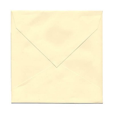 JAM Paper 7.5 x 7.5 Square Invitation Envelopes with Euro Flap Ivory 2792287