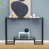 Costway Entryway Console Sofa Side Table W/Tempered Glass for Entrance Living Room - 2 of 4