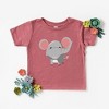 The Juniper Shop Elephant Colorful Toddler Short Sleeve Tee - 2 of 2