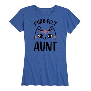 Women's - Instant Message - Purrfect Aunt Short Sleeve Graphic T-Shirt - 1 of 4