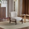 25.5" Boucle Lounge Chair,Modern Upholstered Accent Chair with Solid Wood Legs,Cozy Reading Chair for Living Room,Bedroom,Office-Baofuwish - 2 of 4