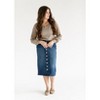 Inherit Zana Front Button Denim Midi Skirt - 2 of 4