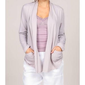 Women's Jersey Knit Cardigan with Pockets - M.RENA - 1 of 4