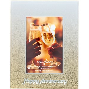 Pavilion Gift Company - Happy Anniversary - 6.75" x 8.75" Frame (Holds 4" x 6" Photo) - Single Image Frames - 1 of 4