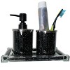 JANSNO Exquisite 3 Piece Soap Dispenser and Toothbrush Holder with Tray - 2 of 4