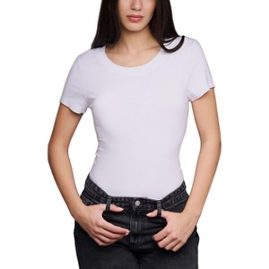 Rekucci Short Sleeve Scoop Neck Stretch T-Shirt for Women - 1 of 4