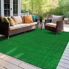 World Rug Gallery Artificial Turf Solid Grass Indoor Outdoor Area Rug - 2 of 4