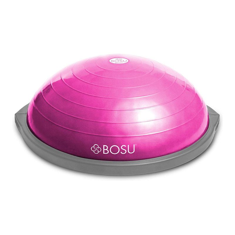 Bosu 72-10850 Home Gym Equipment The Original Balance Trainer 65 cm Diameter, Pink and Gray, 3 of 7