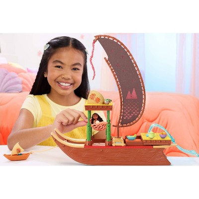 Moana's Adventure Canoe Playset with Doll and Accessories