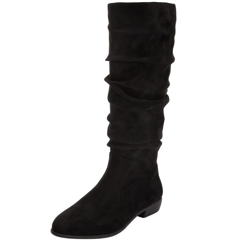 Comfortview Wide Width Shelly Wide Calf Slouch Boot Tall Knee High Women's Winter Shoes, 1 of 2