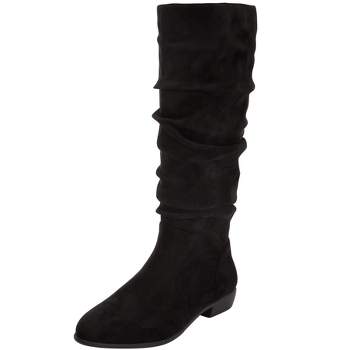 Comfortview Wide Width Shelly Wide Calf Slouch Boot Tall Knee High Women's Winter Shoes