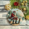 Peaceful Fishing Session with Santa Claus Christmas Ornament, Gift for Anglers| OrnamentallyYou - 4 of 4