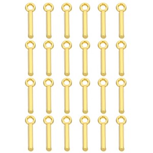 Unique Bargains Metal Bulk Elegant DIY Crafts Jewelry Making Initial Pendants 50 Pcs - 1 of 4