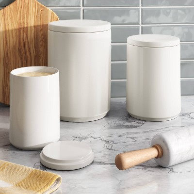 76oz Food Storage Canister White - Threshold Ceramic Kitchen Container with Lid, Snack  Storage