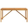 Garden Dining Table Brown Solid Acacia wood Large Durable - 3 of 4