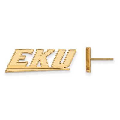 Black Bow Jewelry 10k Yellow Gold Eastern Kentucky Colonels NCAA Post Earrings