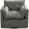 Oversized Swivel Accent Chair, 360-Degree Rotation Comfortable Seating, Single Bedroom Sofa Chair High Back, Wide Seat - 2 of 4
