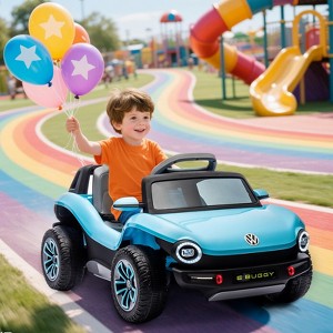 Kids Ride On Car Licensed Volkswagen Beetle Electric Ride On Toy for Toddlers 4 Wheeler Vehicle - 1 of 4